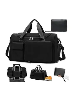چمدان و ساک مسافرتی کیف مسافرتی Travel Duffel Bag Large Capacity Gym Overnight Weekend Bags for Women Foldable Hospital Bag with Wet and Dry Separation Portable Holdall Cabin Bag for Sports and Travel 