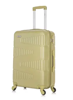 چمدان و ساک مسافرتی چمدان تک Hard Case Travel Bag Luggage Trolley For Unisex ABS Lightweight Suitcase with 4 Spinner Wheels KH1075 Tea Green 