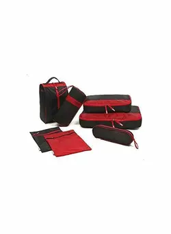 چمدان و ساک مسافرتی ست چمدان 7 piece luggage adjuster - red/black 
