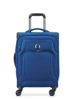 چمدان و ساک مسافرتی چمدان تک Delsey Optimax Lite 55cm Softcase 4 Double Wheel Expandable Cabin Luggage Trolley Blue 
