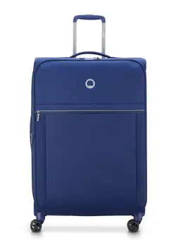 چمدان و ساک مسافرتی چمدان تک Delsey Brochant 2.0 78cm Softcase 4 Double Wheel Expandable Check-In Luggage Trolley Blue 