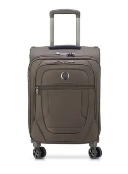 چمدان و ساک مسافرتی چمدان تک Delsey Helium DLX 55cm Softcase 4 Double Wheel Expandable Cabin Luggage Trolley Mocha 