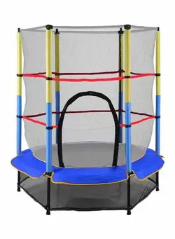 بازی‌های فضای باز و تجهیزات پارک ترامپولین Trampoline 5.5 Feet Soft Comfortable Indoor And Outdoor Lightweight Portbale Jumping Trampoline 140X140X160cm 