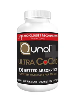 مکمل‌های تقویتی و تنظیمی گیاهی CoQ10 3X Better Absorption Patented Water And Fat Soluble - 120 Softgels