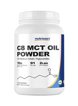 مکمل‌های تقویتی و تنظیمی گیاهی C8 MCT Oil Powder C8 Medium Chain Triglycerides
