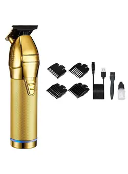 مردانه ماشین اصلاح New Barber Hair Clipper Gold Electric Cordless Trimmer for Men Professional Haircuts Carving Beard Razor 