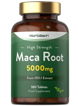 مکمل‌های تقویتی و تنظیمی گیاهی Horbaach Maca Root 180 Vegan Tablets