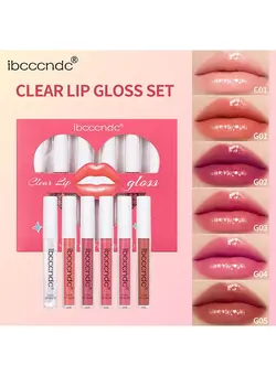 لب سایر Lip Oil, Hydrating Lip Glow Oil, Moisturizing Lip Oil Gloss Transparent Plumping Lip Gloss Fuller, Lip Oil Tinted for Lip Care and Dry Lips 6 Pieces 