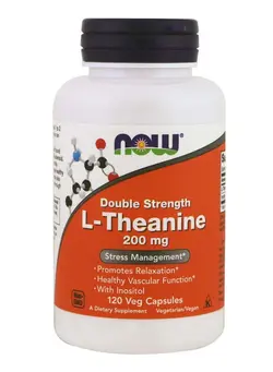 ویتامین و ساپلیمنت مکمل‌های گوارشی Double Strength L-Theanine - 120 Veg Capsules