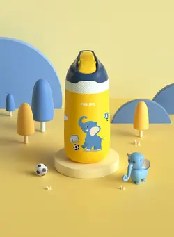 لوازم سرو و نگهداری نوشیدنی‌ها بطری و ظروف نگهداری مایعات Philips Thermos Water Yellow Bottle for Kids 
