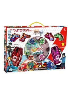 گجت، فیجت و سرگرمی اسپینر Sliding Luminescent 2 Metal Chariot Top Toy Spinning Top with Stand Toy for Kids - Assorted Color 