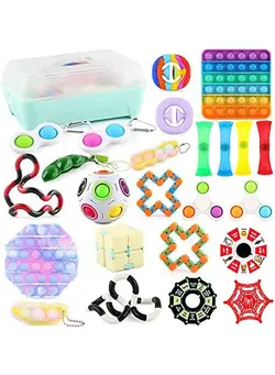 گجت، فیجت و سرگرمی اسپینر Pack Sensory Toys Set, Relieves Stress and Anxiety Fidget Toy for Children Adults, Special Toys Assortment for Birthday Party Favors (24 pcs set) 