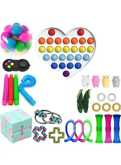 گجت، فیجت و سرگرمی اسپینر Pack Sensory Toys Set, Relieves Stress and Anxiety Fidget Toy for Children Adults, Special Toys Assortment for Birthday Party Favors (29pcs set) 