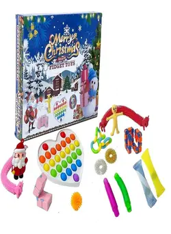 گجت، فیجت و سرگرمی اسپینر 24 Pcs Push Pop Sensory Fidget Toy Set 