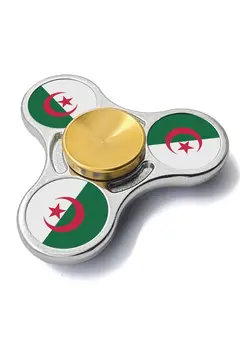 گجت، فیجت و سرگرمی اسپینر Algerian Flag with Two-tone Colour Metal Fidget Spinner, Silver/Gold 
