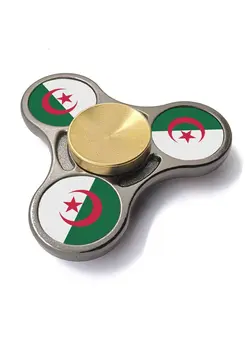 گجت، فیجت و سرگرمی اسپینر Algerian Flag with Two-tone Colour Metal Fidget Spinner, Gunmetal/Gold 