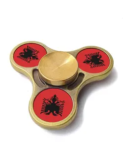 گجت، فیجت و سرگرمی اسپینر Albanian Flag Gold Colour Metal Fidget Spinner 