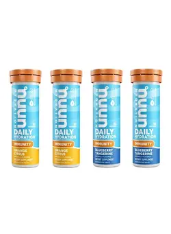 ویتامین و ساپلیمنت دمنوش و مکمل‌های گیاهی Immunity: Immune Support Hydration Supplement, Electrolytes, Antioxidants, Vitamin C, Zinc, Turmeric, Elderberry, Ginger, Echinacea - Blueberry Tangerine + Orange Citrus, Pack of 4