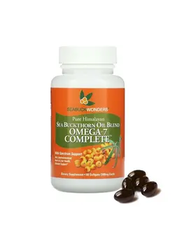 ویتامین و ساپلیمنت مکمل‌های گوارشی SEABUCKWONDERS Sea Buckthorn Oil Blend, Omega-7 Complete, 60-Softgels (500mg Each)