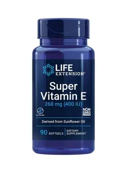 ویتامین و ساپلیمنت مکمل‌های گوارشی Super Vitamin E 268 Mg For Heart Brain & Immune Health Offers Antioxidant Protection & Promotes Inflammatory Response Gluten Free Nongmo 90 Softgels
