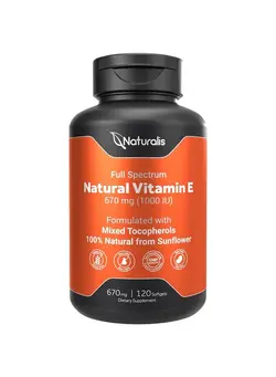 ویتامین و ساپلیمنت مکمل‌های گوارشی Sunflower Vitamin E 670Mg (1000 Iu) With Mixed Tocopherols; Essential Skin Vitamin & Immune Support; Nongmo Soy & Gluten Free; 120 Softgels
