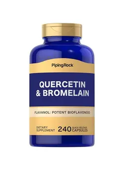 ویتامین و ساپلیمنت دمنوش و مکمل‌های گیاهی Quercetin With Bromelain ; 240 Capsules ; Nongmo And Gluten Free Supplement