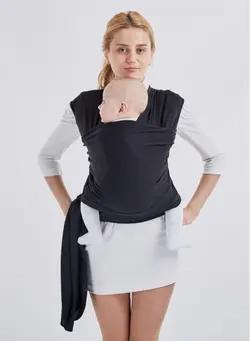 Baby Perfect Style Wrap Classic Carrier, Original Stretchy Infant Sling-Black 
