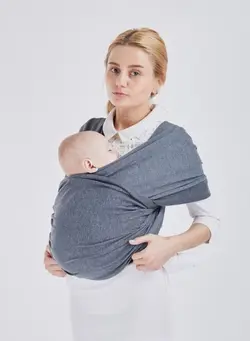 لوازم حمل آغوش Baby Perfect Style Wrap Classic Carrier, Original Stretchy Infant Sling-Grey 