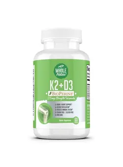 ویتامین و ساپلیمنت دمنوش و مکمل‌های گیاهی K2 D3 Vitamin Supplement With Bioperine Vegan Calcium Supplements With Vitamins K And D Advanced D3K2 Vit 5000 Iu 60 Vegan D3 Plus K2 Mk7 Complex Nutritional Capsules For Heart & Bone Health (1