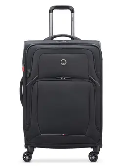 چمدان و ساک مسافرتی چمدان تک Delsey Optimax Lite 68.5cm Softcase 4 Double Wheel Expandable Check-In Luggage Trolley Black 