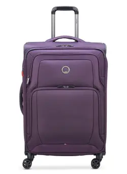 چمدان و ساک مسافرتی چمدان تک Delsey Optimax Lite 68.5cm Softcase 4 Double Wheel Expandable Check-In Luggage Trolley Purple 
