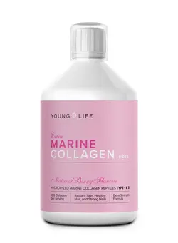 ویتامین و ساپلیمنت مکمل‌های گوارشی Extra Marine Collagen Shots 10,000mg | 500 ML | Premium Swedish Hydrolyzed Collagen Peptides Liquid | Biotin | Vit C, D, B6, B12 | Green Tea | Hyaluronic Acid | Sugar Free | GMO Free | Berry Flavor