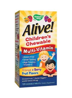 ویتامین و ساپلیمنت مکمل‌های گوارشی Alive! Multivitamin 150mg - 120 Chewable Tablets