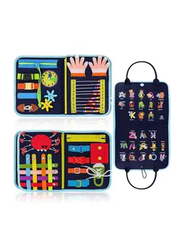 یادگیری و آموزشی سایر Montessori Busy Books for Toddlers, Busy Boards Multiple Themes, Busy Book Portable Autism Toys can Zipper Removable, Easy Reusable for Preschool Toy 