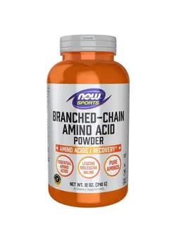 ویتامین و ساپلیمنت مکمل‌های گوارشی Sports Nutrition, Branched Chain Amino Acid Powder with Leucine, Isoleucine, and Valine, 12-Ounce