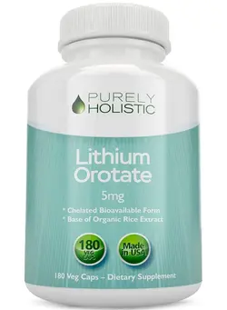 ویتامین و ساپلیمنت مکمل‌های گوارشی Lithium Orotate 5Mg 180 Vegetarian Lithium Capsules Supplement Lithium Orotate 5Mg 180 Vegetarian Lithium Capsules Helps Maintain Healthy Mood Behavior Memory And Wellness