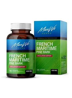 ویتامین و ساپلیمنت مکمل‌های گوارشی Pine Bark Extract Capsules French Maritime Pine Bark Extract Pills 400 Mg 100 Vegan Caps