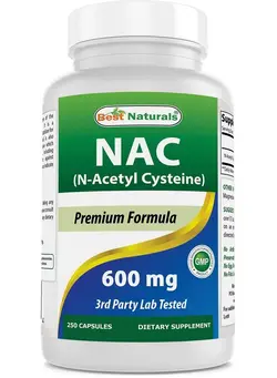 ویتامین و ساپلیمنت مکمل‌های گوارشی Nac N Acetyl Cysteine 600 Mg 250 Capsules N Acetyl Cysteine Powerful Antioxidant