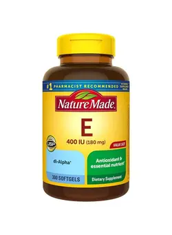 ویتامین و ساپلیمنت مکمل‌های گوارشی Vitamin E 180 mg (400 IU) dl-Alpha, Dietary Supplement for Antioxidant Support, 300 Softgels, 300 Day Supply