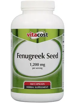 ویتامین و ساپلیمنت مکمل‌های گوارشی Vitacost Fenugreek Seed 1200 Mg Per Serving 360 Capsules