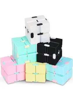 گجت، فیجت و سرگرمی اسپینر 6 Pieces Cube Infinity Fidget Toy Stress And Anxiety Relief Cube Durable Stress Relieving Fidget Toy Mini Infinity Cube Desk Toy Stress Relief Toys For Adults Stress And Anxiety Relief 