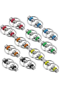 گجت، فیجت و سرگرمی اسپینر 12 Pieces Fidgets Chain Fidget Toy Pressurerelieving Chain Great For Adhd And Add Anxiety Relief Bike Chain Toys For Adults And Teens (Yellow Red Green Light Blue Black And Orange) 
