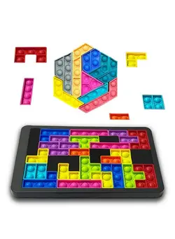 گجت، فیجت و سرگرمی اسپینر Pop It Puzzle Game Fidget Pop It Fidget Puzzle Games For Kids Silicone Pop It Puzzle Game To Increase Concentration For Kids And Adults 