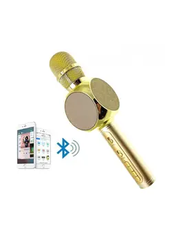 میکروفون سایر SU YOSO KTV KARAOKE MAGIC WIRELESS BLUETOOTH MICROPHONE SPEAKER (GOLD) 