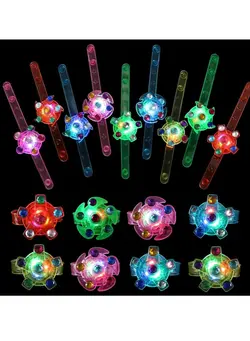 گجت، فیجت و سرگرمی اسپینر Led Light Up Bracelet Valentines Day Favors for Kids 4-8-12 Glow in The Dark Halloween Party Supplies Birthday Goodie Bags Classroom Prizes Box Basket Stuffers for Girls and Boys 20 Packs 