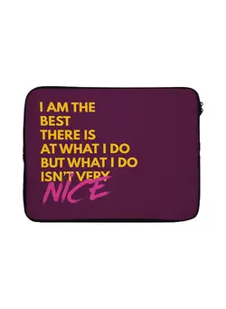 کیف، کوله‌پشتی و چتر کیف و کوله لپ تاپ I Am The Best Printed Laptop Sleeve Purple 