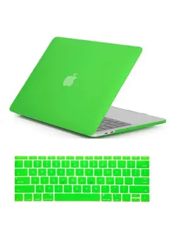 کیف، کوله‌پشتی و چتر کیف و کوله لپ تاپ Protective Case Cover With Keyboard Skin For Apple MacBook Pro 15.4-Inch Green 