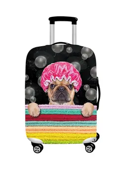 کیف، کوله‌پشتی و چتر چتر Printed Mr.Bathing Dog Luggage Cover Black 