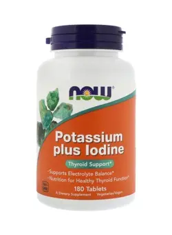 ویتامین و ساپلیمنت مکمل‌های گوارشی Potassium Plus Iodine Dietary Supplement- 180 Tablets