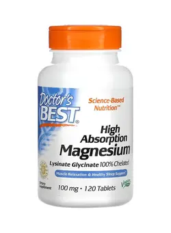 ویتامین و ساپلیمنت مکمل‌های گوارشی High Absorption Magnesium 100 MG - 120 Tablets